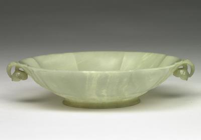 图片[2]-Jade flower-shaped bowl with two bud-shaped handles, Mughal Empire-China Archive